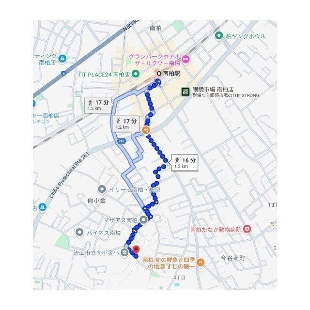 ダイヤモンドクレスト南柏の地図