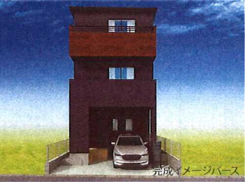 座間市ひばりが丘2丁目1期　新築戸建全1棟　№1の外観パース