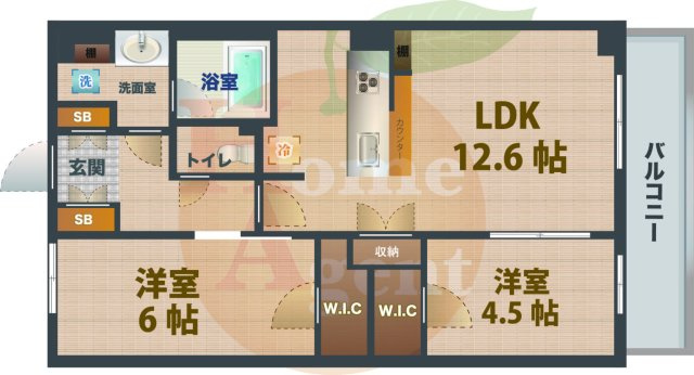 【間取り】 | テラス杉並方南町 | 2LDKのお部屋です。