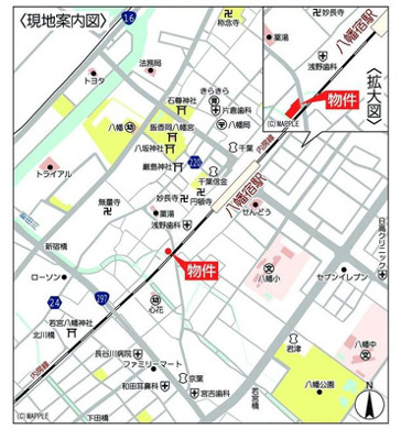 【地図】 | 市原市八幡商業地域売地