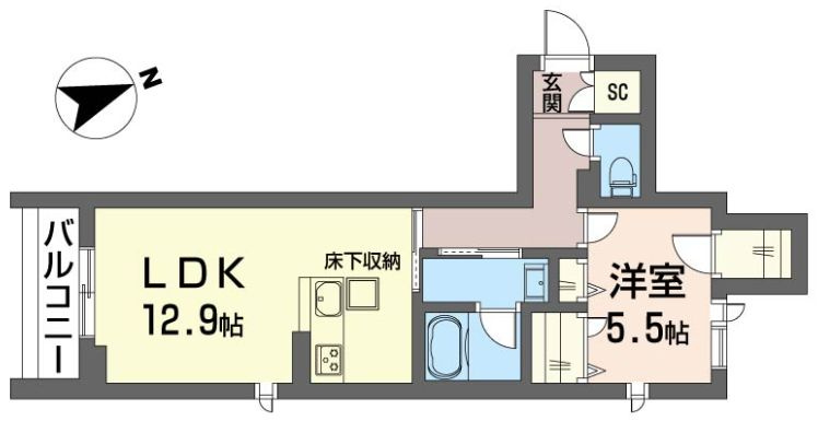 エクラージュ海神の間取り