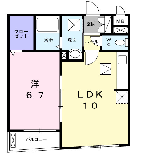 Ｎｅｏ　Ｃｏｕｒｔ　藤の間取り