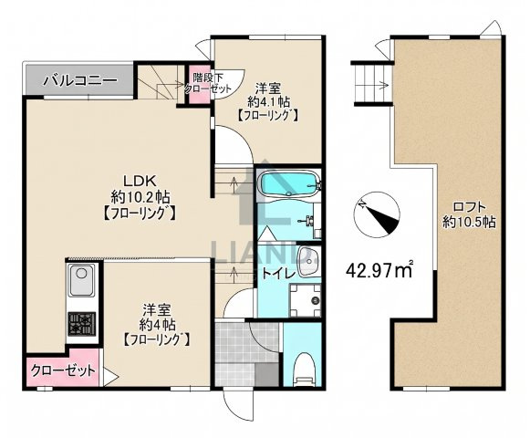 CB箱崎ソルテ　筥松小学校区の間取り|CB箱崎ソルテ