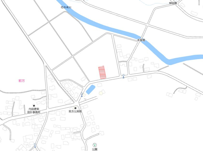 都城市山之口町花木の売地の土地図