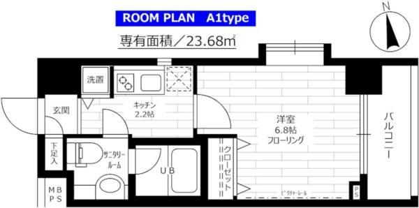 ステージグランデ本郷の間取り|１Ｋ