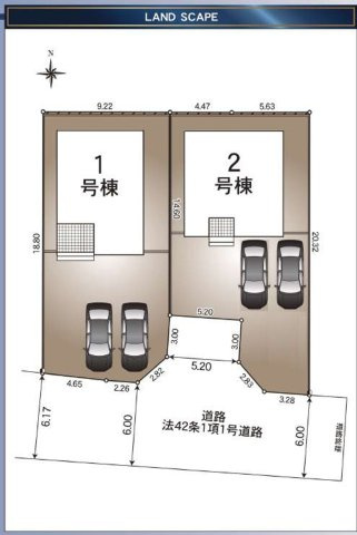 クレイドルガーデン藍住町東中富第1の区画図