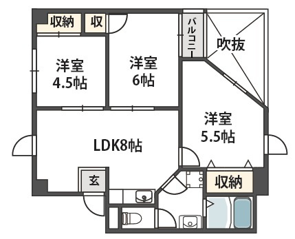 ハピネス栄町の間取り