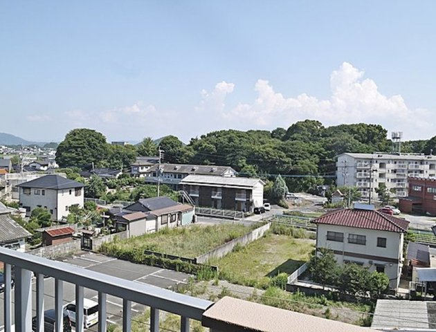 千福コーポの展望|バルコニーから見た景色。