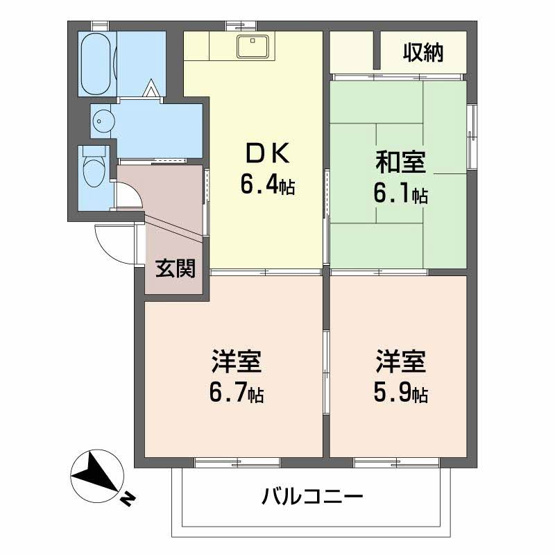 【間取り】 | バリュージュ新家Ａ棟