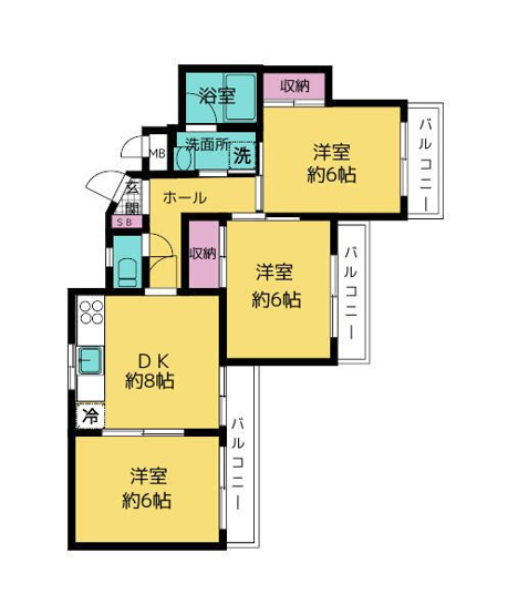 【間取り】 | キャニオンマンション見次公園