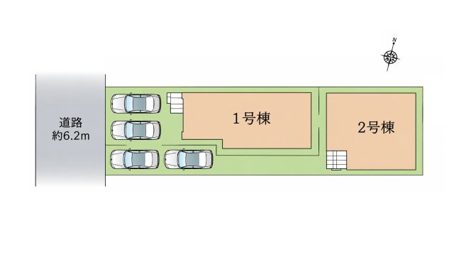 福岡市東区筥松3丁目第2-2棟（1号棟）の間取り