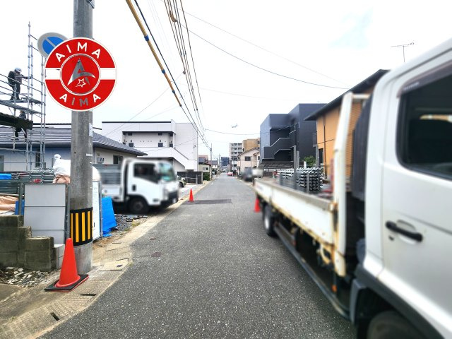 福岡市東区筥松3丁目第2-2棟（1号棟）の外観|前面道路含む現地の写真です。