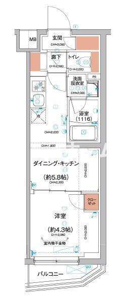 ハーモニーレジデンス羽田天空橋の間取り
