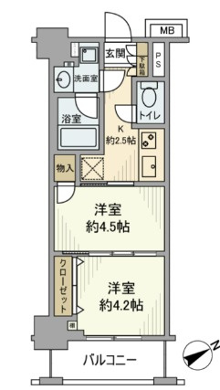日神デュオステージ船橋の間取り