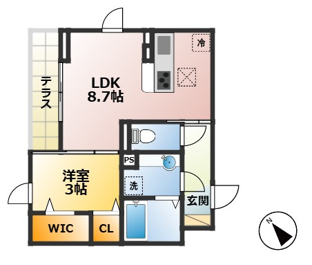 ソレール西久保の間取り