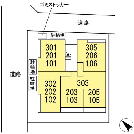 ソレール西久保の区画図