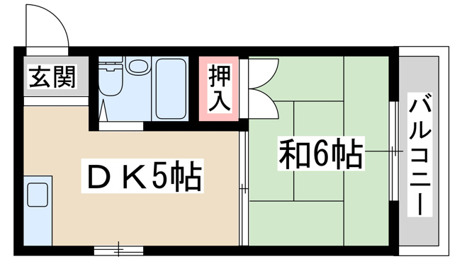 【間取り】 | ハイツ上新第3西淡路