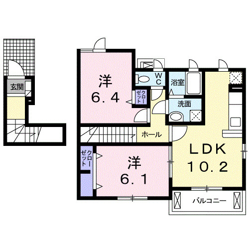 ホワイトオーク東の間取り|間取図