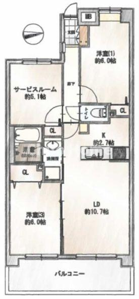 日神パレステージ北綾瀬の間取り|新規フルリノベーションマンション。安心のアフターサービス保証付きですのでご購入後も安心して暮らせます。