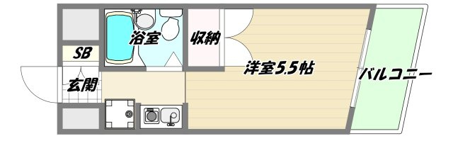 大阪市淀川区宮原１丁目の賃貸マンションの間取り