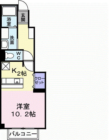 来夢１番館　Ｂの間取り