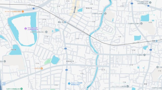 羽曳野市南恵我之荘　新築一戸建ての地図