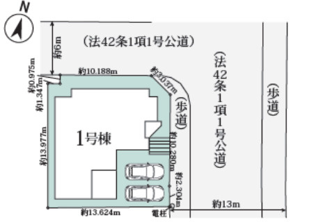 八王子市片倉町1期の区画図|区画図です。
