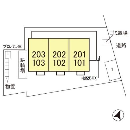 【区画図】 | ハイツ ハピネス