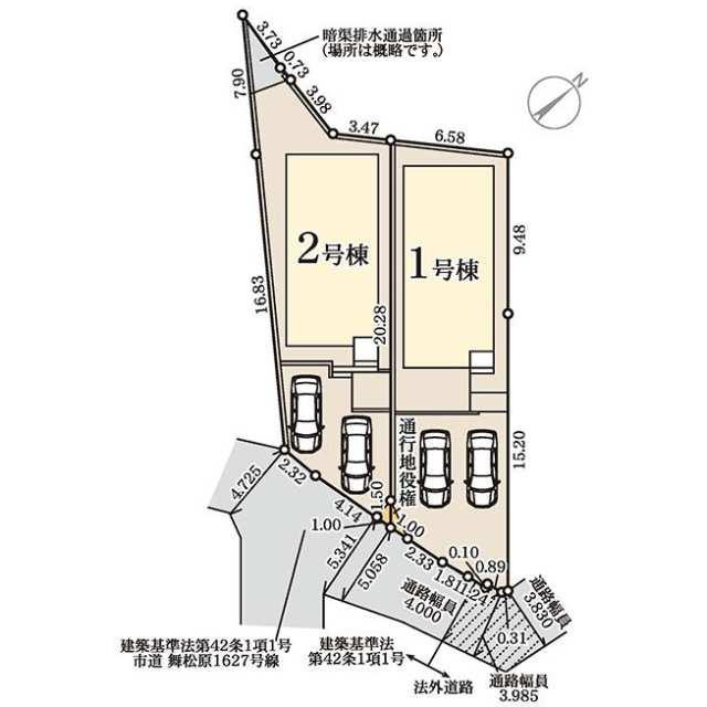 東区舞松原5丁目の区画図