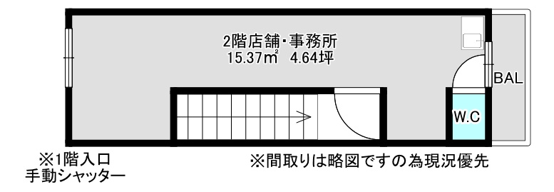 東心斎橋1丁目連棟店舗の間取り