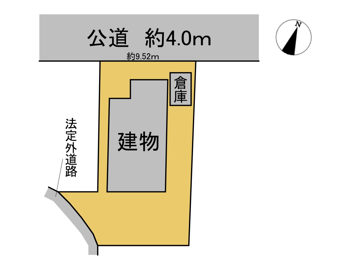 中古戸建　不破郡垂井町　昭和48年築の区画図