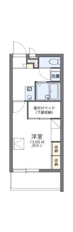レオパレス日野ＯＧＭⅢの間取り
