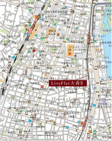 ＬｉｖｅＦｌａｔ大森Ⅱの地図