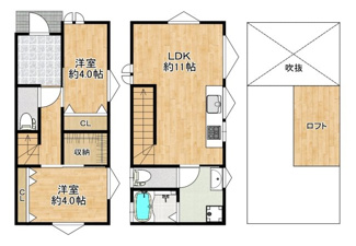 【間取り】 | 日置荘北町１丁　新築一戸建 | 【即日見学予約可能】ネット予約も受け付けております！直前でネット予約締切に間に合わない場合は、お気軽にお電話ください♪