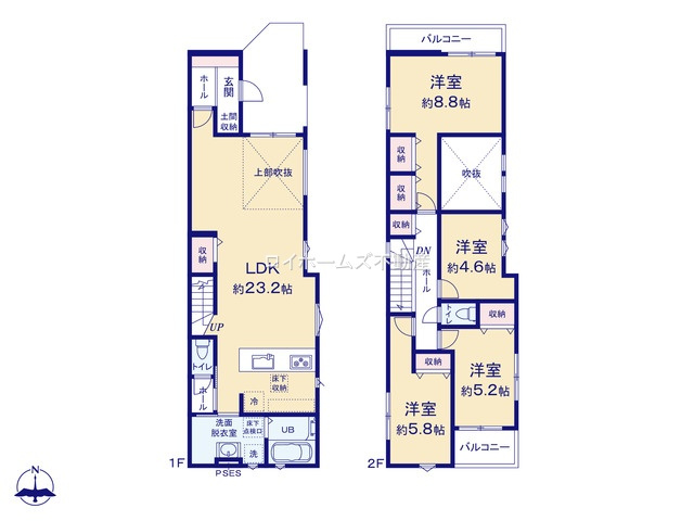 【間取り】 | 名古屋市西区上堀越町２丁目57『仲介料無料』新築戸建て | 1号棟
