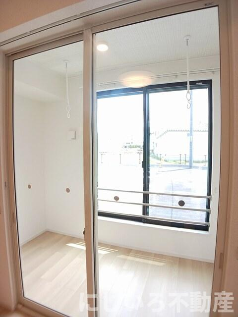 アルーン富岡Bのバルコニー