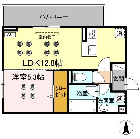 D-ROOM若園の間取り