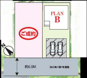 つくばみらい市富士見ヶ丘３丁目26番　新築戸建の区画図|敷地広々、地盤調査済みで安心。駐車や生活動線も快適です。