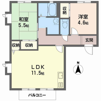 【間取り】 | サニーコート観世A