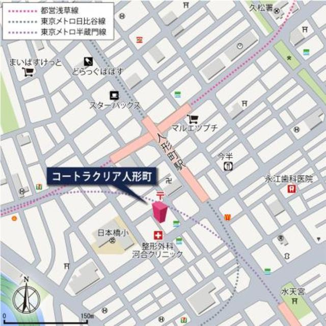 コートラクリア人形町の地図