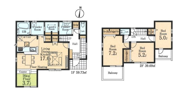 【間取り】 | 練馬区旭町1丁目　新築分譲住宅　全1棟（成増店） | ※図面と現況が異なる場合は現況優先となります。
