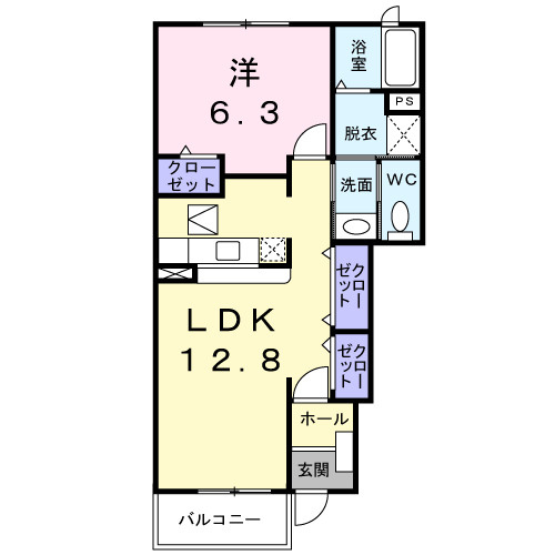 プリムローズ　Ａの間取り
