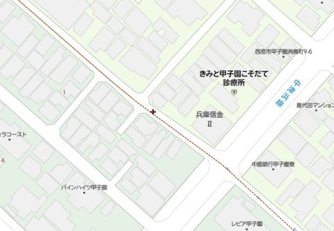 西宮市甲子園網引町　中古戸建の地図
