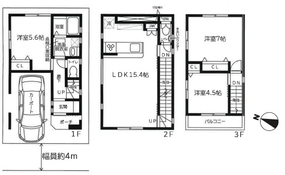 神戸市灘区岸地通3丁目　新築戸建の間取り|JR摩耶駅徒歩6分＆阪急王子公園駅徒歩10分！