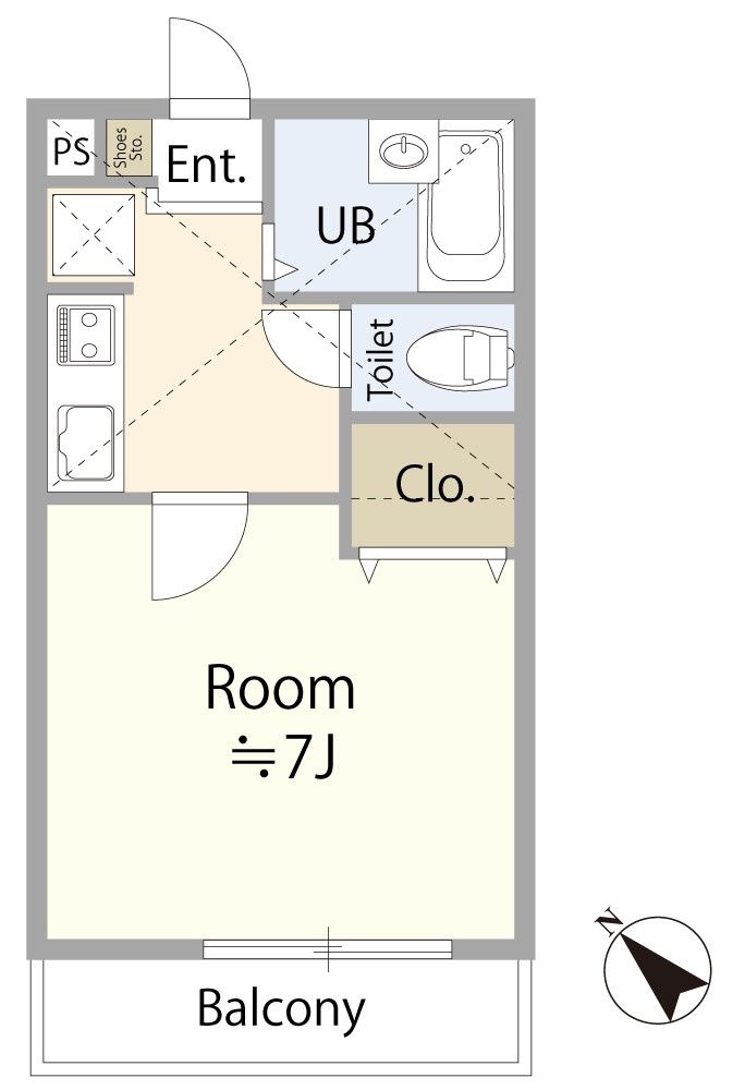 スタジオーネ参番館の間取り