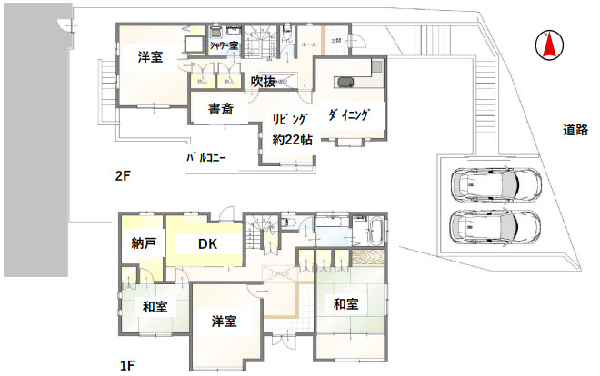 神戸市東灘区住吉山手5丁目　中古戸建の間取り