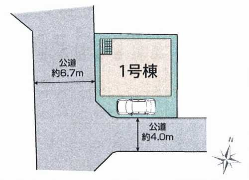 座間市小松原2丁目　新築戸建全1棟　1号棟の区画図