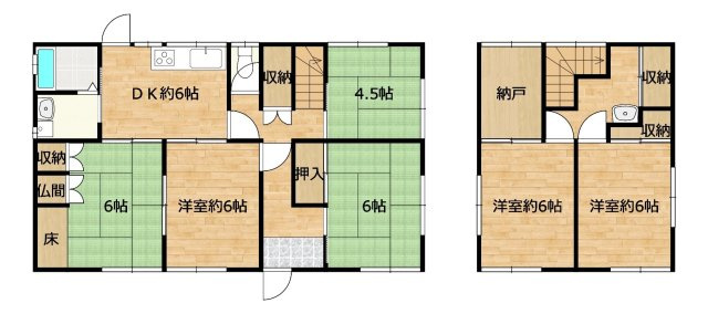 山口市大内千坊三丁目　戸建ての間取り|現況の間取り図です。