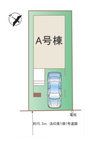 富士見市鶴瀬西３丁目の新築一戸建の区画図|小学校、保育園、公園が近くにあって子育て世代にもうれしい環境です♪