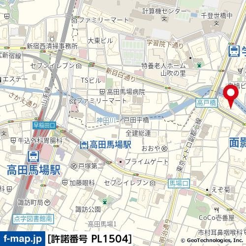 ミリオンステージ西早稲田壱番館の地図